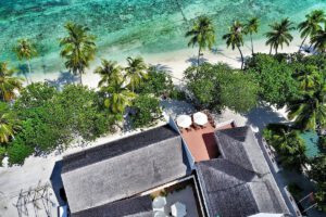 Panorama des Athiri Beach, Dhigurah, Malediven