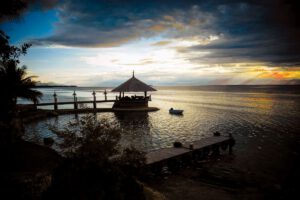 Panorama mit Beachbar, Dolphin House, Resort & SPA & Diving, Cebu, Philippinen