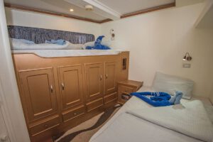 Kabine mit Twin-Betten, der M/Y Sea Serpent, Serpentfleet, Aegypten