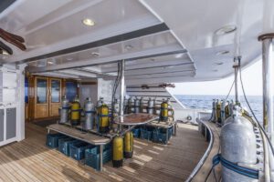 Das Tauchdeck der Golden Dolphin 2, Golden Dolphin Safari World, Aegypten