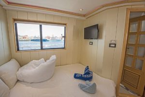 Kabine mit Doppelbett, M/Y Contessa, Serpentfleet, Aegypten