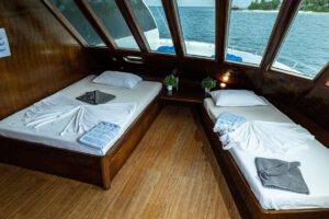 Eine Kabine auf dem Oberdeck, M/V Amba, Malediven