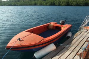 Beiboot der KLM Sunshine, Blue Bay Divers, Sulawesi, Halmahera, Indonesien