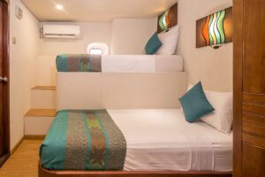 Standard Kabine mit Twin-Bett auf der Carpe Diem, Malediven