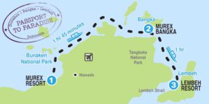 Passport to Paradise Karte, Murex Bangka Resort, Sulawesi, Indonesien