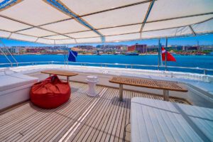 Das Oberdeck der MY Seawolf Dominator, Seawolf Safari, Aegypten