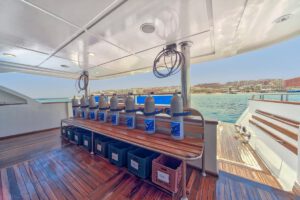 Das Tauchdeck der MY Seawolf Dominator, Seawolf Safari, Aegypten