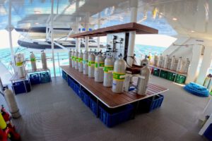Das Tauchdeck der Atlantis Infinity, Philippinen