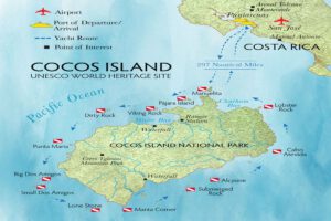 Tauchplatzkarte, Cocos Island Agressor, Agressor Adventures, Costa Rica