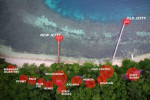 Resortkarte des Raja Ampat Dive Resort, Indonesien