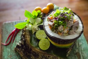 Kokusnuss nach Rarotonga Art, Cook Inseln