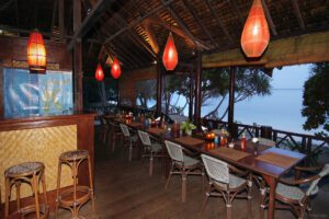 Das Restaurant des Selayar Dive Resort, Sulawesi, Indonesien