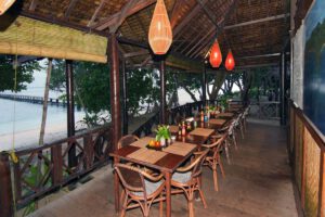 Das Restaurant des Selayar Dive Resort, Sulawesi, Indonesien