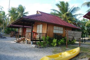 Bungalow plage double in der Pension Vekeveke Village, Fakarava, Französisch Polynesien