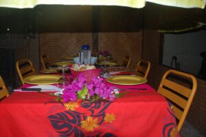 Restaurant, Pension Vekeveke Village, Fakarava, Französisch Polynesien