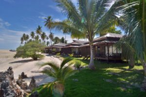 Bungalows des Nunukan Island Resort, Kalimantan Indonesien