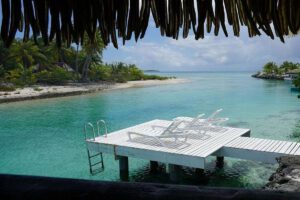 Sonnenverwöhnt in der Pension Tikehau Paradise, Tikehau, Französisch Polynesien