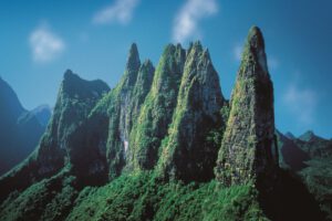 Die Berge von Tahiti, Pension De La Plage, Tahiti, Französisch Polynesien