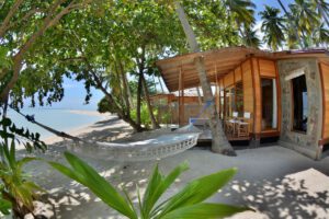 Bungalows im Virgin Cocoa - Tropical Hideaway Island, Kalimantan, Indonesien