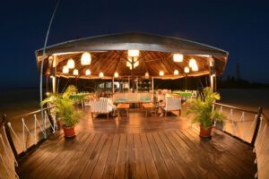 Das Restaurant im Virgin Cocoa - Tropical Hideaway Island, Kalimantan, Indonesien