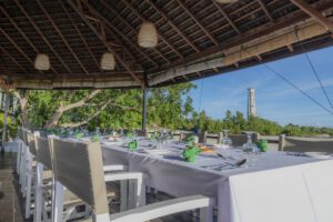 Das Restaurant im Virgin Cocoa - Tropical Hideaway Island, Kalimantan, Indonesien