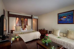 Garden Room im Manava Beach Resort, Moorea, Franzoesisch Polynesien