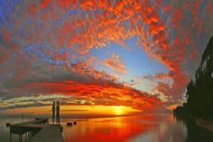 Sonnenuntergang, Linareva Beach Resort, Moorea, Französisch Polynesien