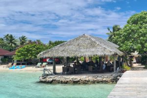 Restaurant der Havaiki Lodge, Fakarava, Französisch Polynesien