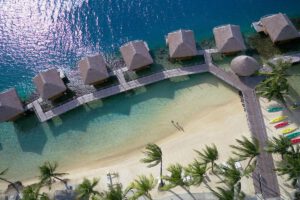 Luftbild, Manava Beach Resort, Moorea, Franzoesisch Polynesien