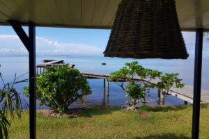 Der Steg des Linareva Beach Resort, Moorea, Französisch Polynesien