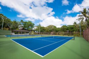 Die Tennisplätze im Palau Pacific Resort, Palau, Mikronesien