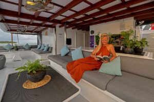 Lounge Oberdeck der M/V Amba, Malediven