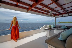 Lounge Oberdeck der M/V Amba, Malediven