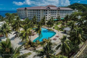 Luftbild des Palau Royal Resort, Palau, Mikronesien