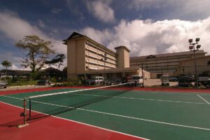Tennis im Palau Royal Resort, Palau, Mikronesien